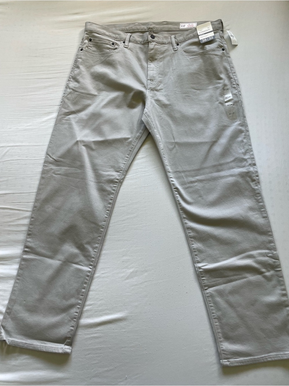 Gap Men’s Straight GapFlex Pants, Size 38x32, Tan, NWT
